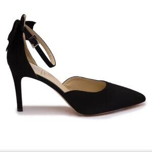 BRUNO MAGLI Bice Pump Bow Strap Black Suede Women’s Size 8